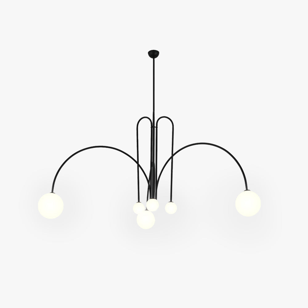 Hanglamp Vintage Metaal Glas Woonkamer Slaapkamer Instelbare Hoogte 6 8 12 Lichtbronnen Warm G9 Fitting | Sulvida