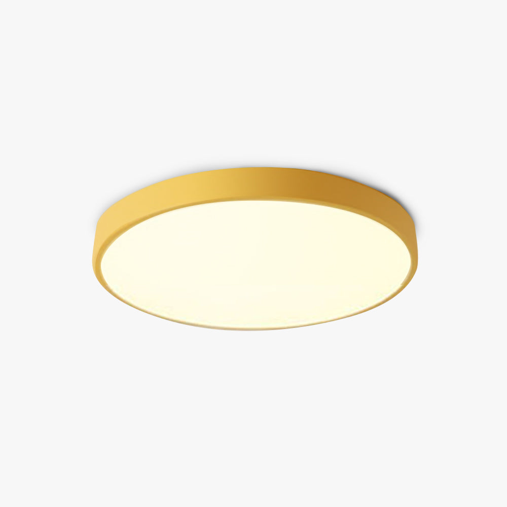 Ronde LED Plafondlamp Geel Blauw Groen Roze Grijs Modern Design Slaapkamer Woonkamer Kinderkamer Sfeerverlichting | Sulvida