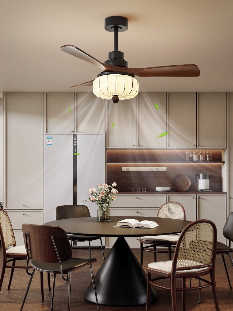 Plafondventilator met Verlichting Vintage Stijl 3 Maten Afstandsbediening 6 Snelheden LED Slaapkamer | Sulvida