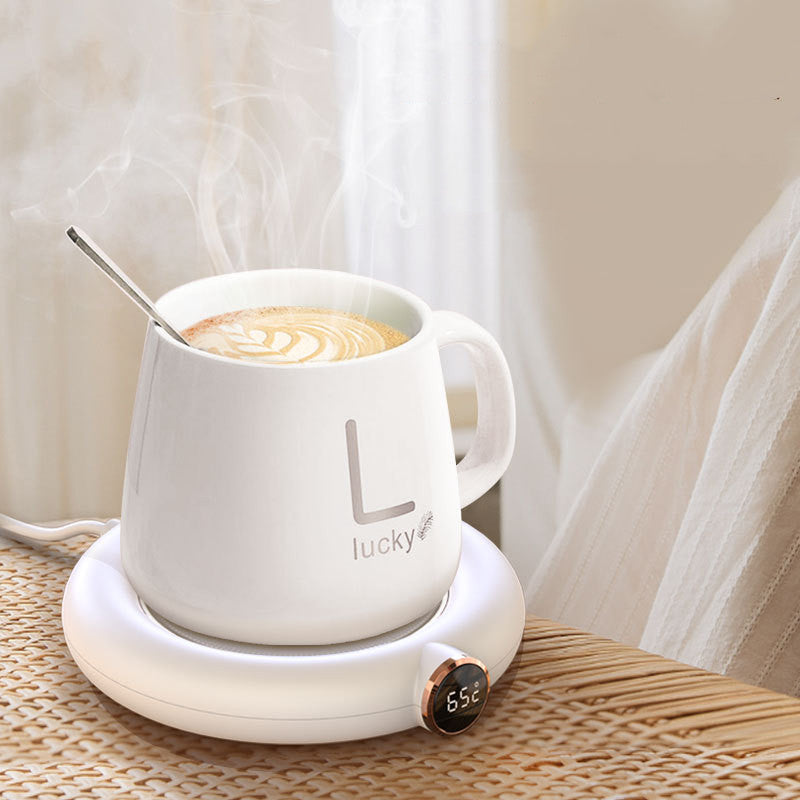 Chauffe-boisson USB rond et compact pour café et thé, bureau et télétravail, garde les boissons au chaud, chauffe-tasse | Sulvida