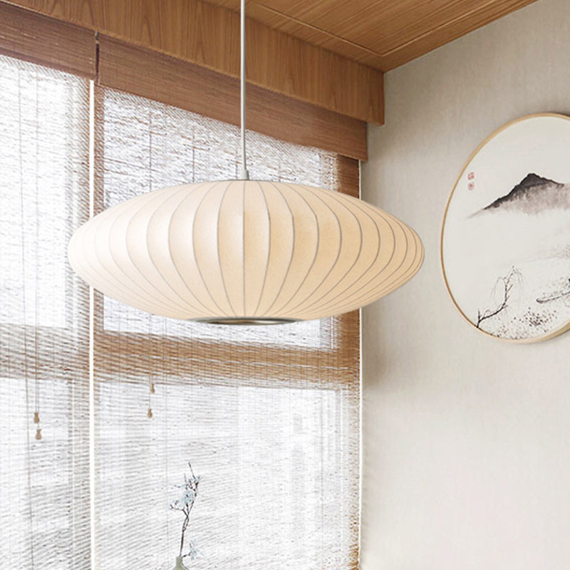 Plafondlamp Schotel Wit Stof 30-60cm Hanglamp Modern Rond Design Woonkamer Eetkamer Slaapkamer Verlichting | Sulvida