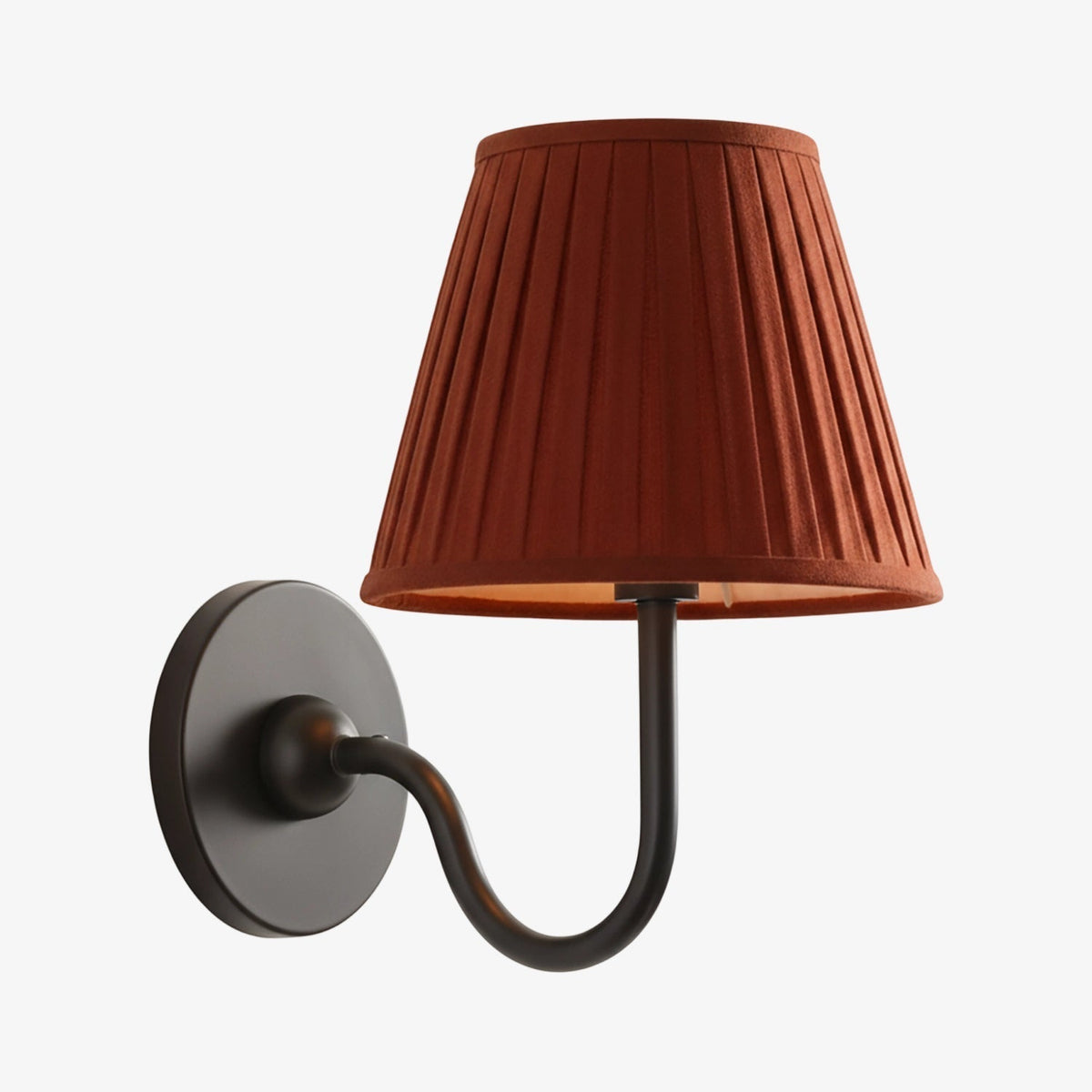 Wandlamp Linnen Kap Messing Armatuur Plissé of Glad Stof E12 Fitting Hardwired Decoratieve Verlichting | Sulvida