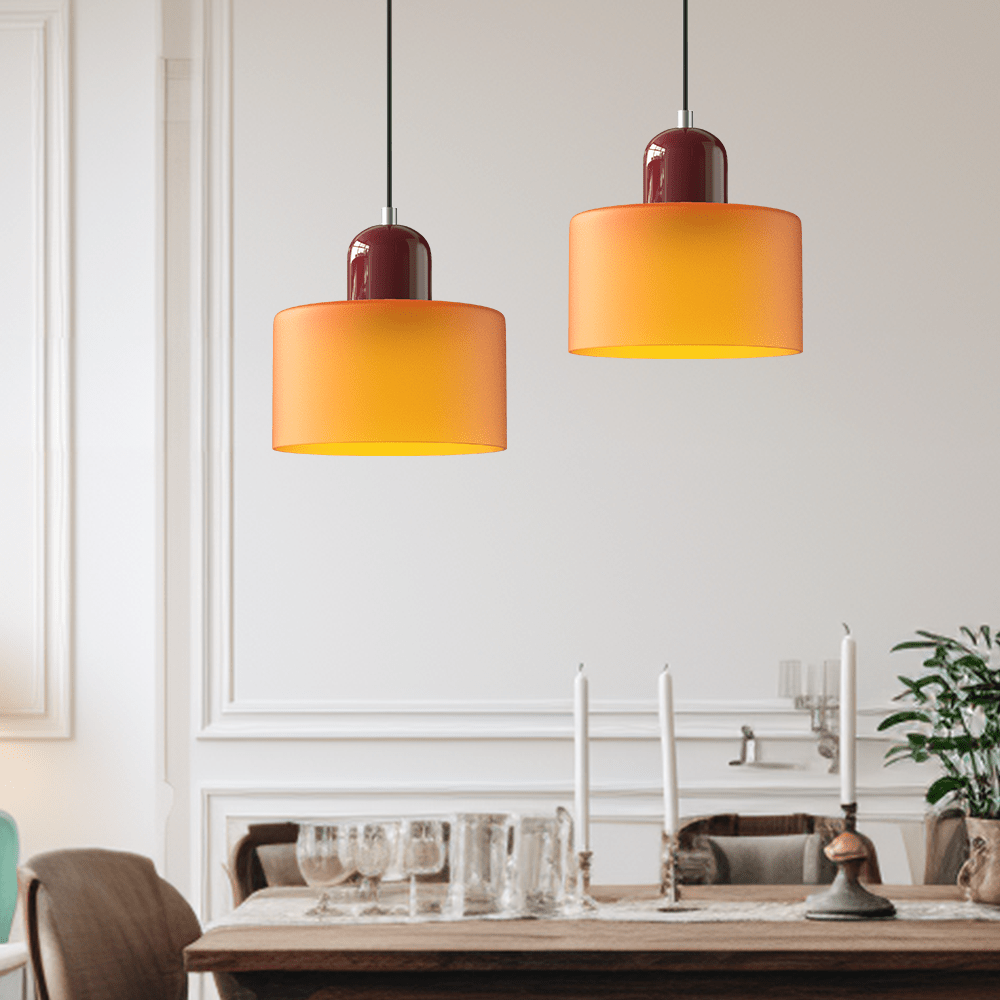 Glazen Hanglamp Bauhaus Design Goudkleurig Metaal E27 Fitting Eetkamer Woonkamer Verstelbaar Moderne Verlichting | Sulvida