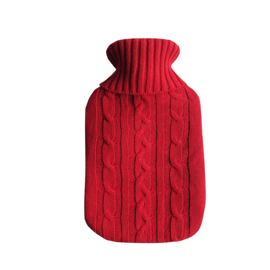 Warmwaterkruik 2 liter met zachte pluche hoes afneembaar comfortabel wol imitatiebont voor koude dagen | Sulvida