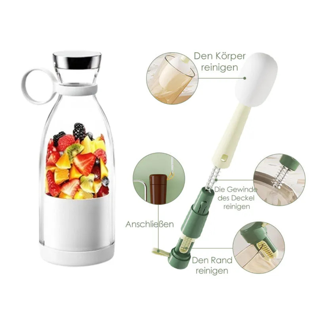 Draagbare smoothie blender oplaadbaar met drinkfles fruit mixer reis keuken shake sportdrank USB power | Sulvida