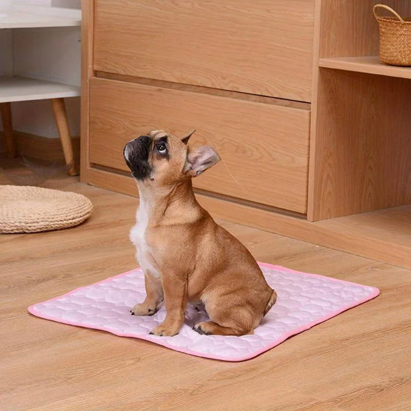 Koelmat voor Hond en Kat Zomer Ademend IJszijde 50x80cm Verkoeling Huisdier Koelte Ligmat Kussen Slaapmat | Sulvida