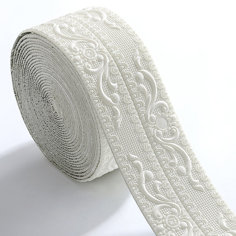 Moulure murale décorative autocollante en PVC, panneau ornemental de style vintage, 10 mètres, blanc, cuivre, or, pour murs et meubles | Sulvida