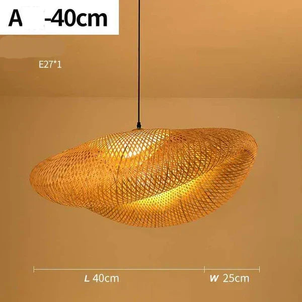 Handgeweven Rotan Hanglamp – Natuurlijke Verlichting voor een Warme Sfeer | Sulvida