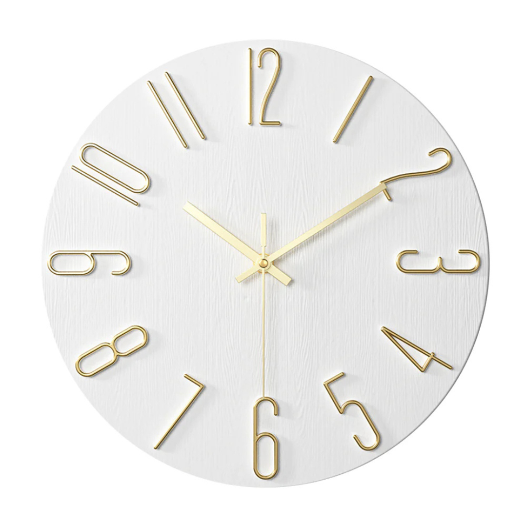 Wandklok Ronde Klok Moderne Stille Wandklok voor Woonkamer Kantoor Slaapkamer Keuken Decoratief Design | Sulvida