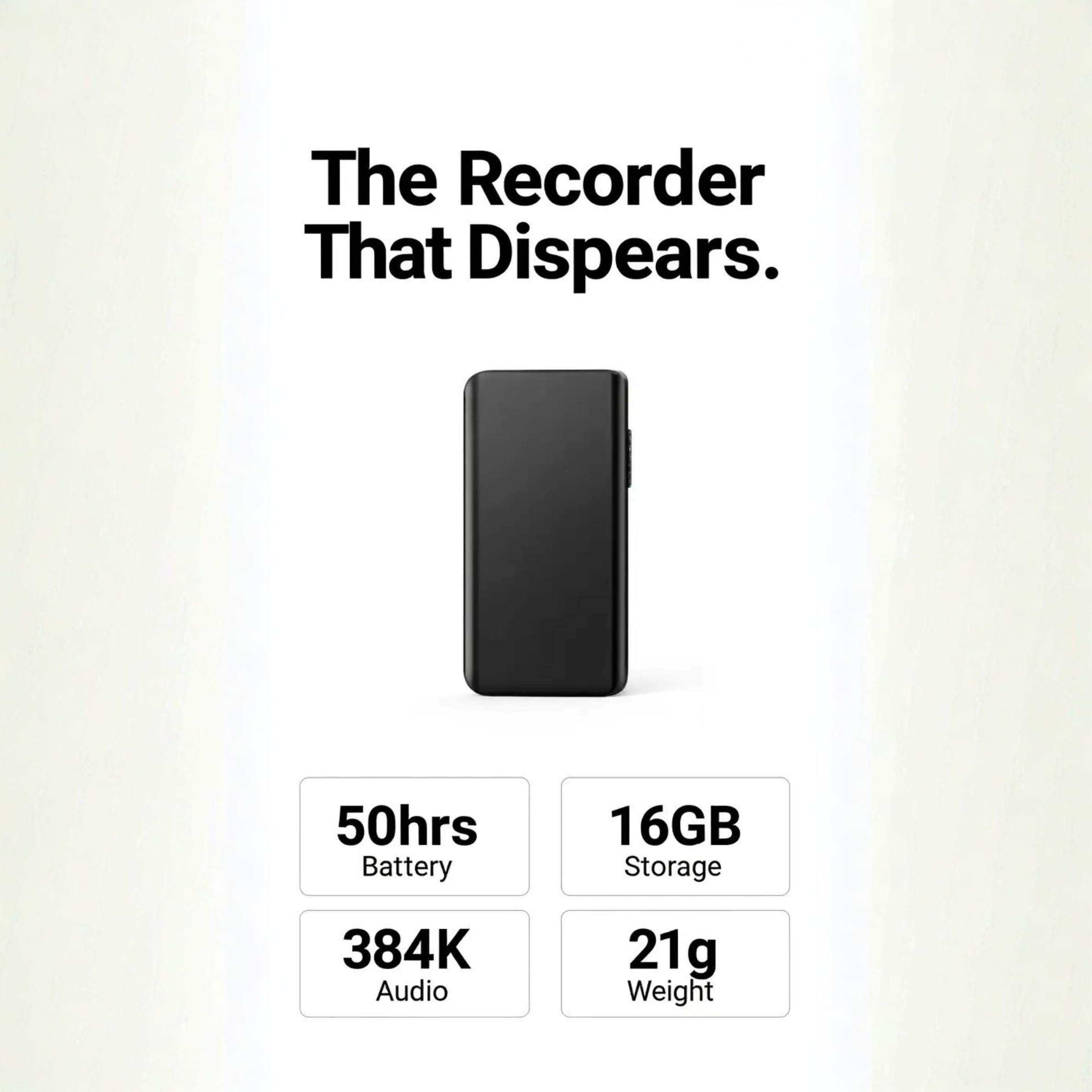 Compacte Spraakrecorder met Geluidsactivering – Discreet & Krachtig voor Helder Geluidsopnamen | Spraakrecorder met Ruisonderdrukking 16GB | Sulvida