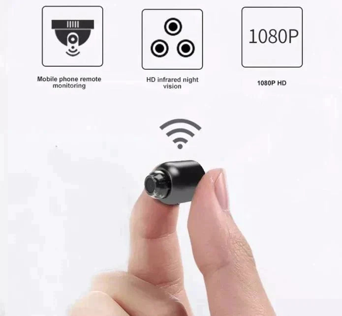 Compacte WiFi Beveiligingscamera – Full HD 1080p met 120° Groothoeklens, Nachtzicht, Bewegingssensor en 2-Weg Audio voor Wereldwijd Toezicht | Sulvida