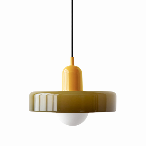 Glazen hanglamp verstelbare kabel ronde pendellamp eettafel woonkamer verlichting modern design sfeervolle ruimte | Sulvida