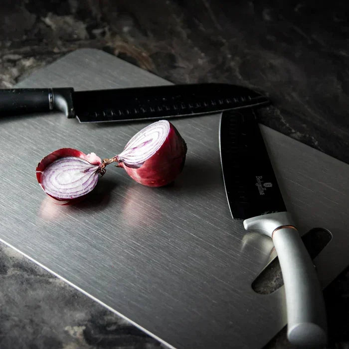 Antibacteriële Snijplank Titanium Zilver – Mesvriendelijk Snijoppervlak met Antibacteriële Coating voor Hygiënisch Koken | Sulvida