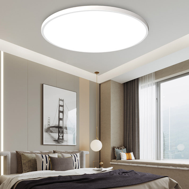 Ronde LED Plafondlamp Zwart Wit Ultra Plat 23cm 27cm 37cm Acryl Badkamer Keuken Hal Modern Sfeervol Energiezuinig | Sulvida