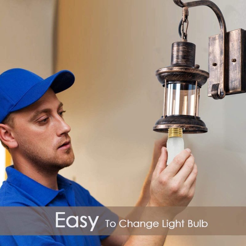 Industriële Wandlamp Metaal Zwart Brons Retro Sfeerlicht Woonkamer Slaapkamer E27 Fitting Vintage Design | Sulvida
