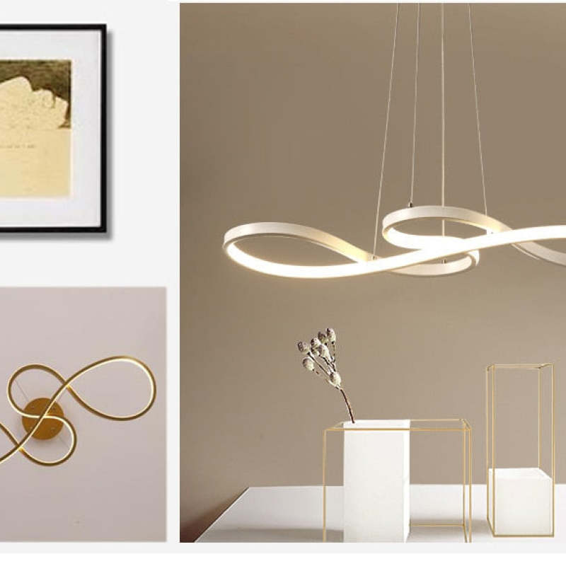 Hanglamp Muzieknoot Zwart Goud LED Dimbaar Eetkamer Woonkamer Verstelbaar Metaal Design Modern Interieur | Sulvida