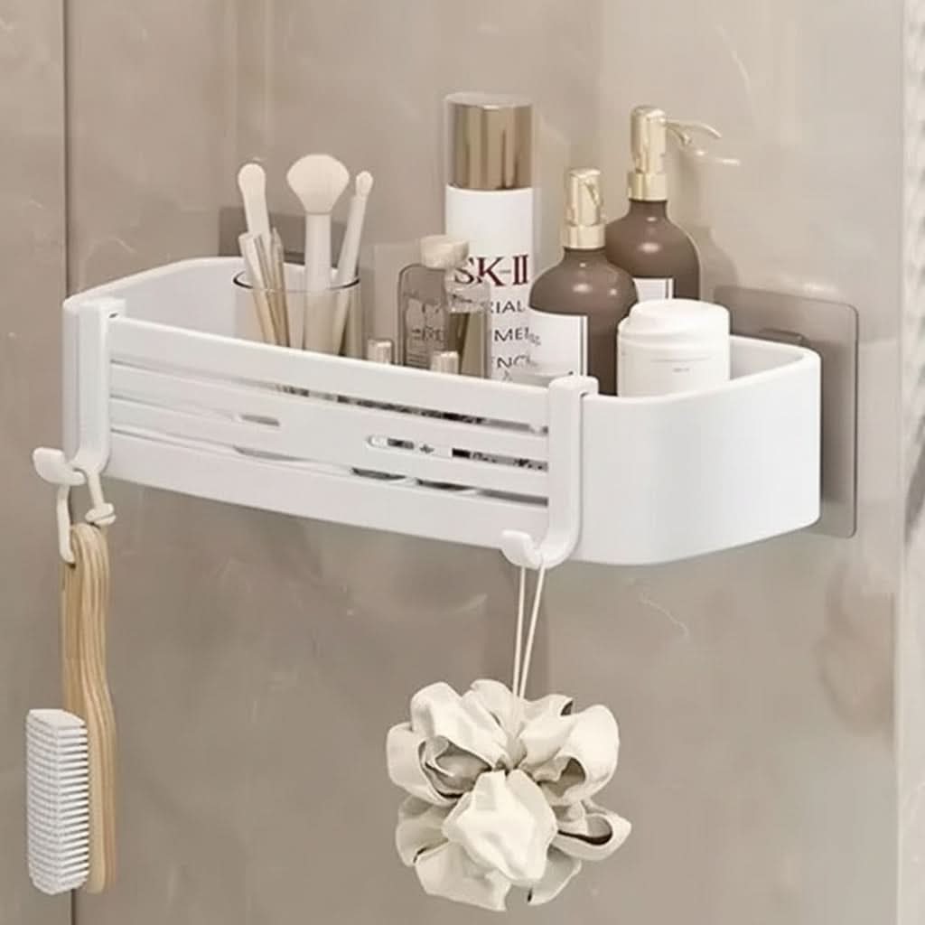 Aluminium Wandplank Badkamer Zelfklevend Zonder Boren Rek Opbergen Waterdicht Doucherek Organizer Plank | Sulvida