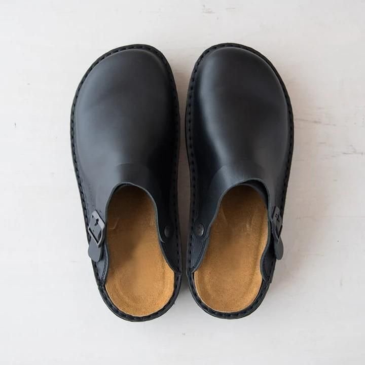 Houten herrenclogs beige donkerbruin zwart comfort slipper open hiel rubber zool dagelijks gebruik heren | Sulvida
