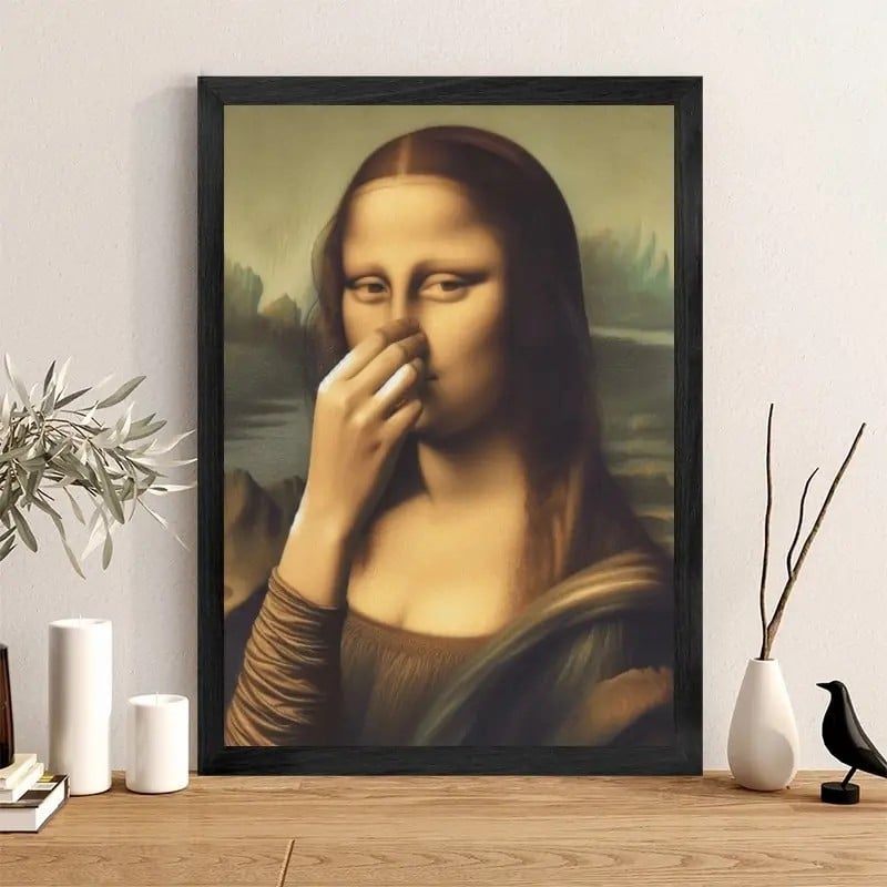 Affiche d’art humoristique pour salle de bains, collage sur toile, décoration murale 30x30 40x40 cm, toilettes WC, impression amusante | Sulvida