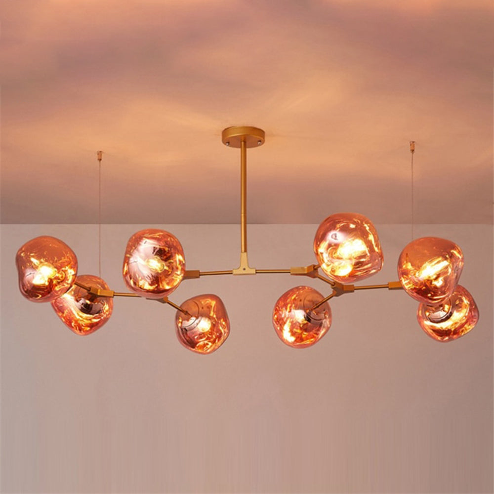 Glazen Bol Hanglamp Set 3 6 8 Lampen Goud Chroom Roségoud Eetkamer Woonkamer Modern Design E27 LED Sfeerverlichting | Sulvida