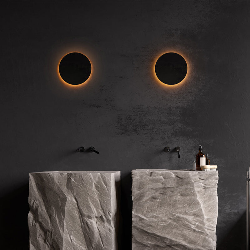 Minimalistische LED Wandlamp Metaal Buiten Binnen Wit Zwart Rond Vierkant Tuin Hal Verlichting Modern Design | Sulvida