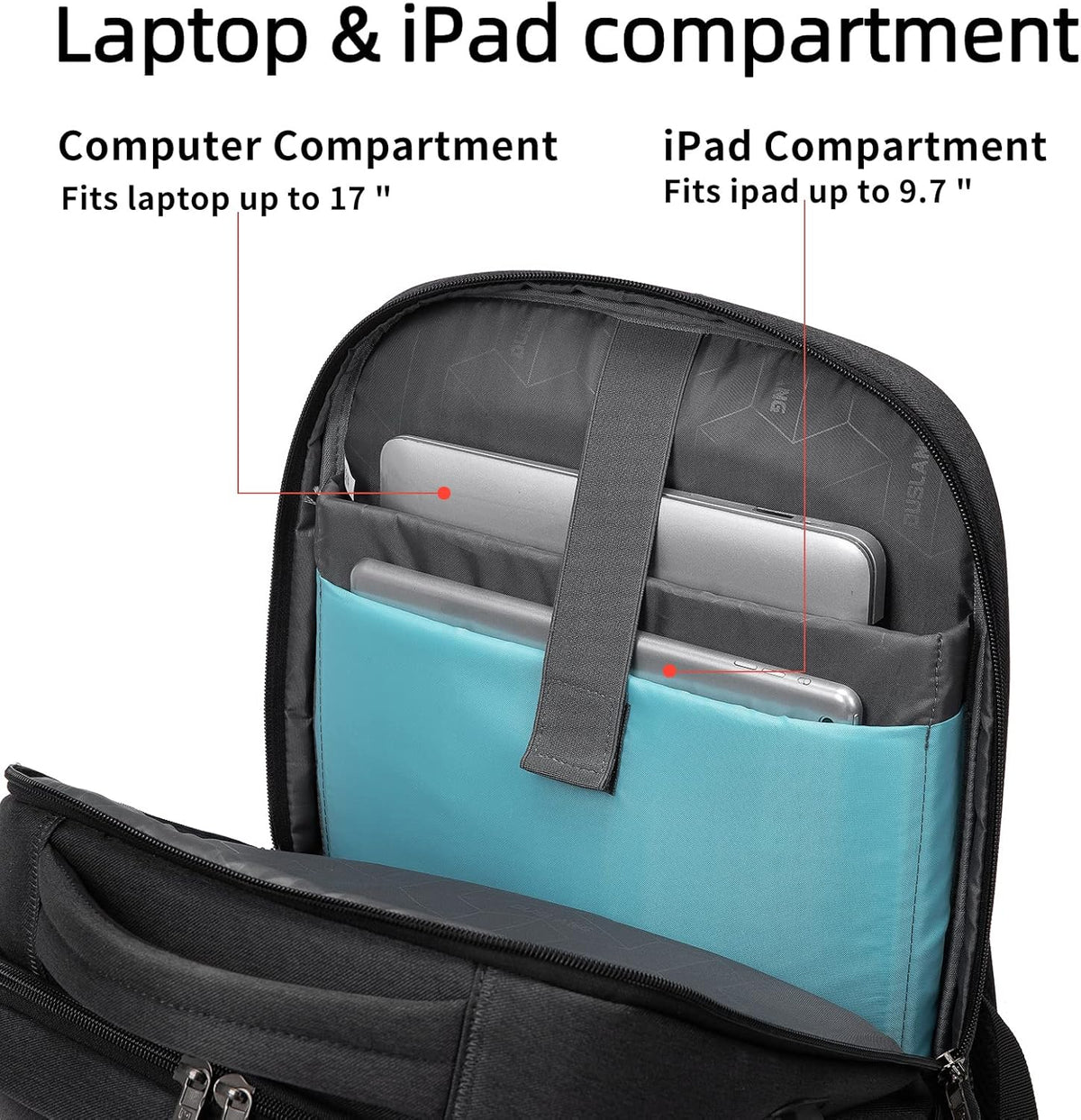 Reis Laptoptas met USB-Lader en Anti-Diefstal Vak Waterafstotend Polyester voor 13 tot 17 Inch Laptop | Sulvida
