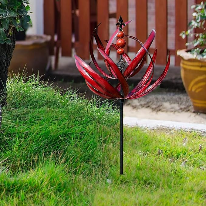 Metalen Tuinwindspel Draaibaar Kinetisch 3D-Design Voor Tuin Balkon Terras Duurzaam Weerbestendig Decoratief | Sulvida