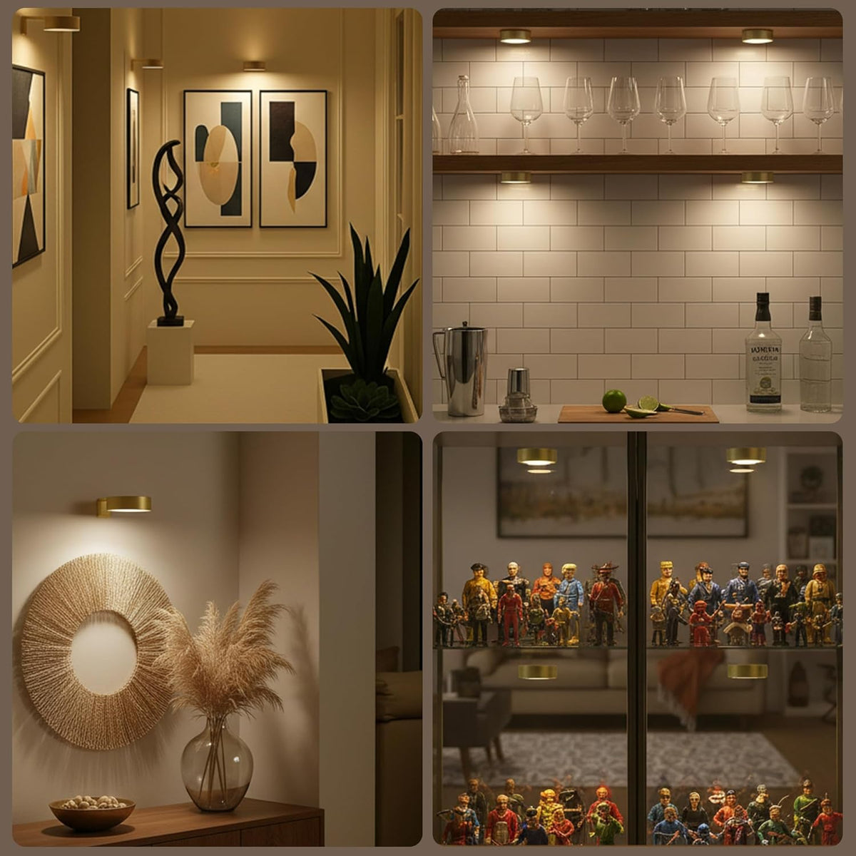 Draadloze LED-Schilderijlamp op Batterij met Afstandsbediening Timer Dimbaar voor Kunst Wanddecoratie | Sulvida