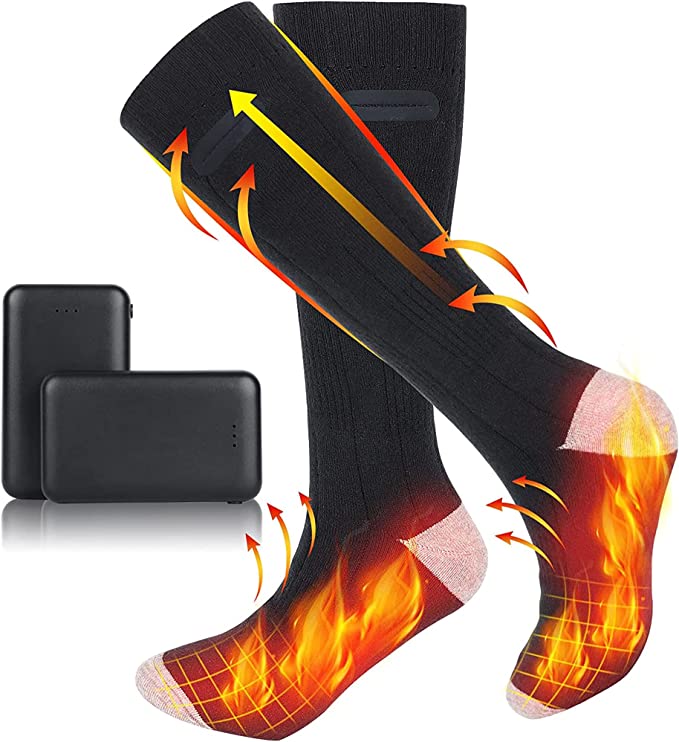 Verwarmde Sokken Oplaadbaar 3 Warmtestanden 8 Uur Warmte Wintersokken Elektrisch Unisex Thermisch Ski Outdoor | Sulvida