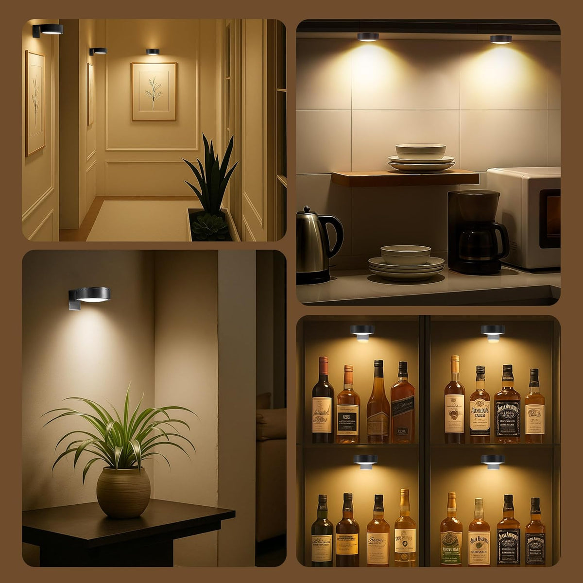 Draadloze LED-Schilderijlamp op Batterij met Afstandsbediening Timer Dimbaar voor Kunst Wanddecoratie | Sulvida