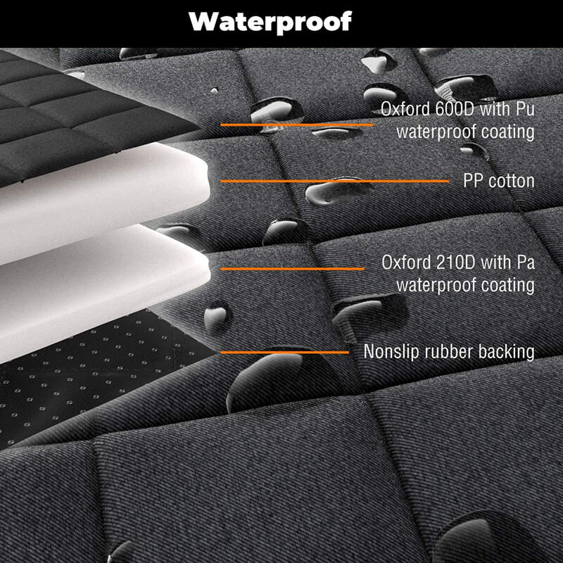 Autostoelhoes Hond Waterbestendig Polyester Grijs Bruin Blauw Bescherming Achterbank Auto Reizen Comfort Dieren | Sulvida