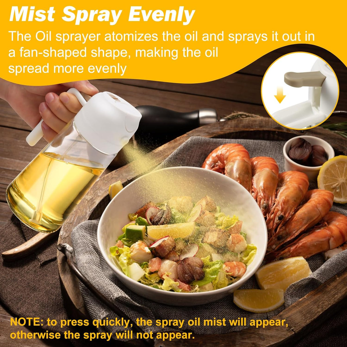 Olie Dispenser en Sprayfles Set 2 Stuks Glas 470ml Keuken Oliefles Azijn Dressing Koken Bakken Tafel | Sulvida