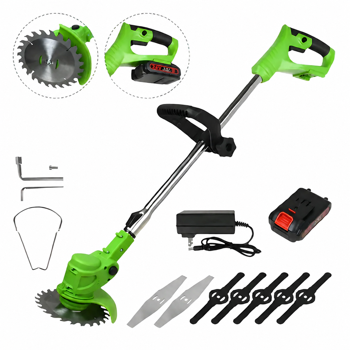 Draadloze Grastrimmer 21V 850W 3-in-1 Accu Trimmer Kantensnijder Gazonmaaier voor Tuin Gras Onkruid Onderhoud | Sulvida