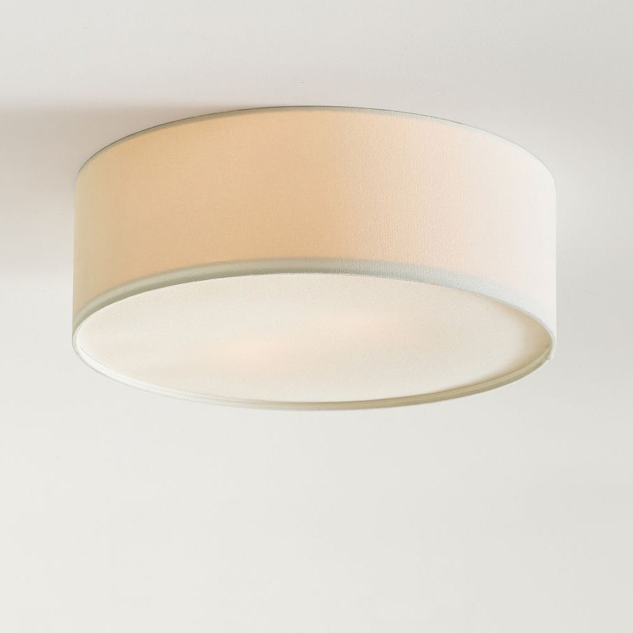 Plafondlamp Linnen Trommel Natuurlijk Textiel Warm Dimbaar Licht Stijlvol Design Slaapkamer Woonkamer Eetkamer | Sulvida