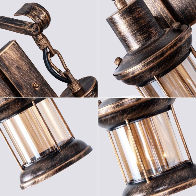 Industriële Wandlamp Metaal Zwart Brons Retro Sfeerlicht Woonkamer Slaapkamer E27 Fitting Vintage Design | Sulvida