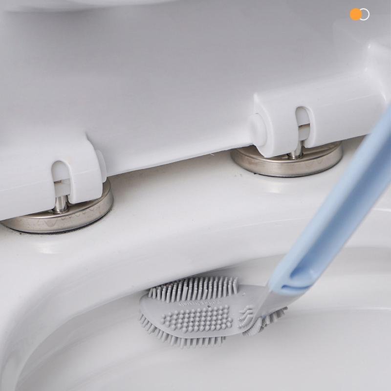 Driehoekige WC-Borstel met Wandhouder | Hygiënische Toiletborstel voor Moderne Badkamer Zonder Boren | Sulvida
