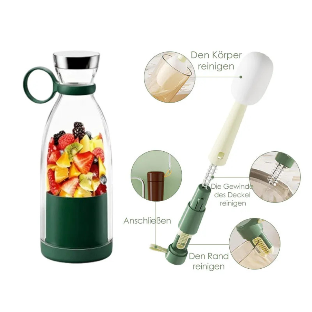 Draagbare smoothie blender oplaadbaar met drinkfles fruit mixer reis keuken shake sportdrank USB power | Sulvida