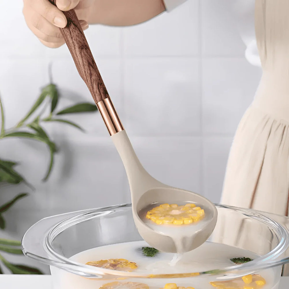 Siliconen Keukengerei Set 10-delig Hittebestendig Kookgereedschap Ergonomisch Handvat voor Modern Koken | Sulvida
