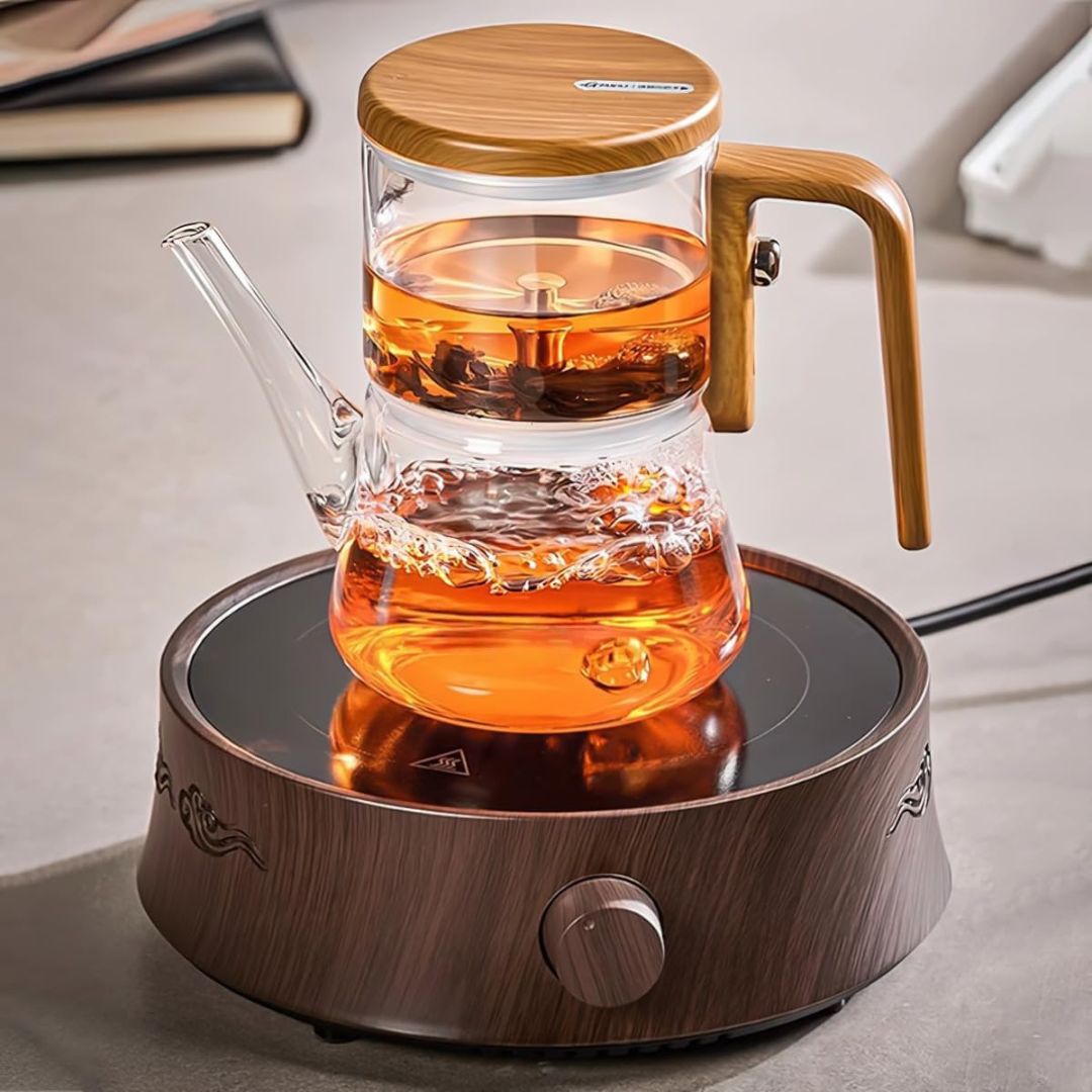 Glazen Theepot met Magnetisch Filter 740ml Borosilicaat Hittebestendig Thee Zetten Losse Thee Keuken | Sulvida