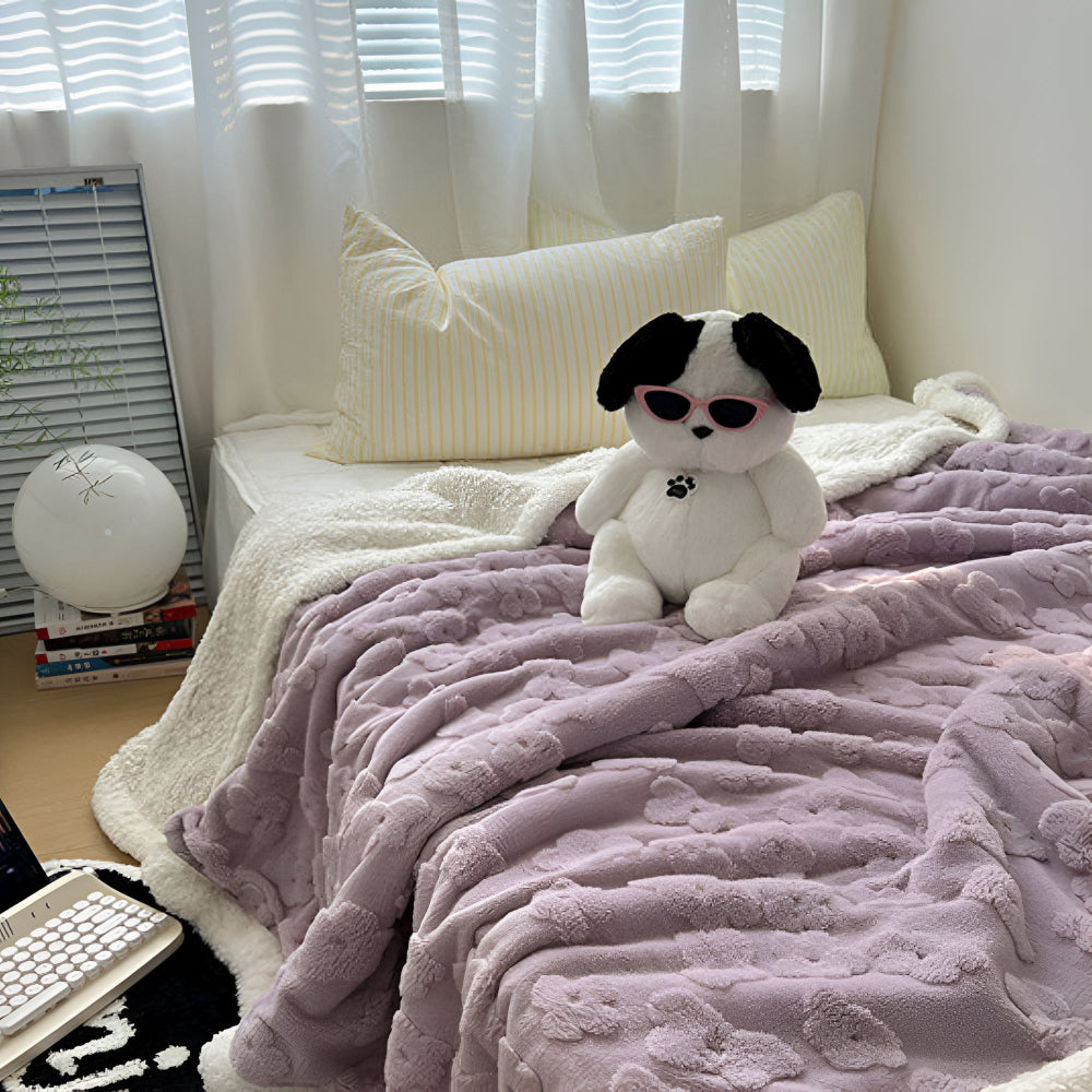 Sherpa Fleece Plaid Wolkensoft Zachte Deken Woonkamer Slaapkamer Bank Bed Decoratief Warm Vierseizoenen | Sulvida