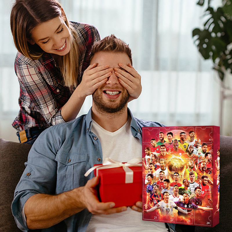 Calendrier de l’Avent de football 24 surprises Décompte de décembre Fêtes Cadeau pour enfants Collection de jouets | Sulvida