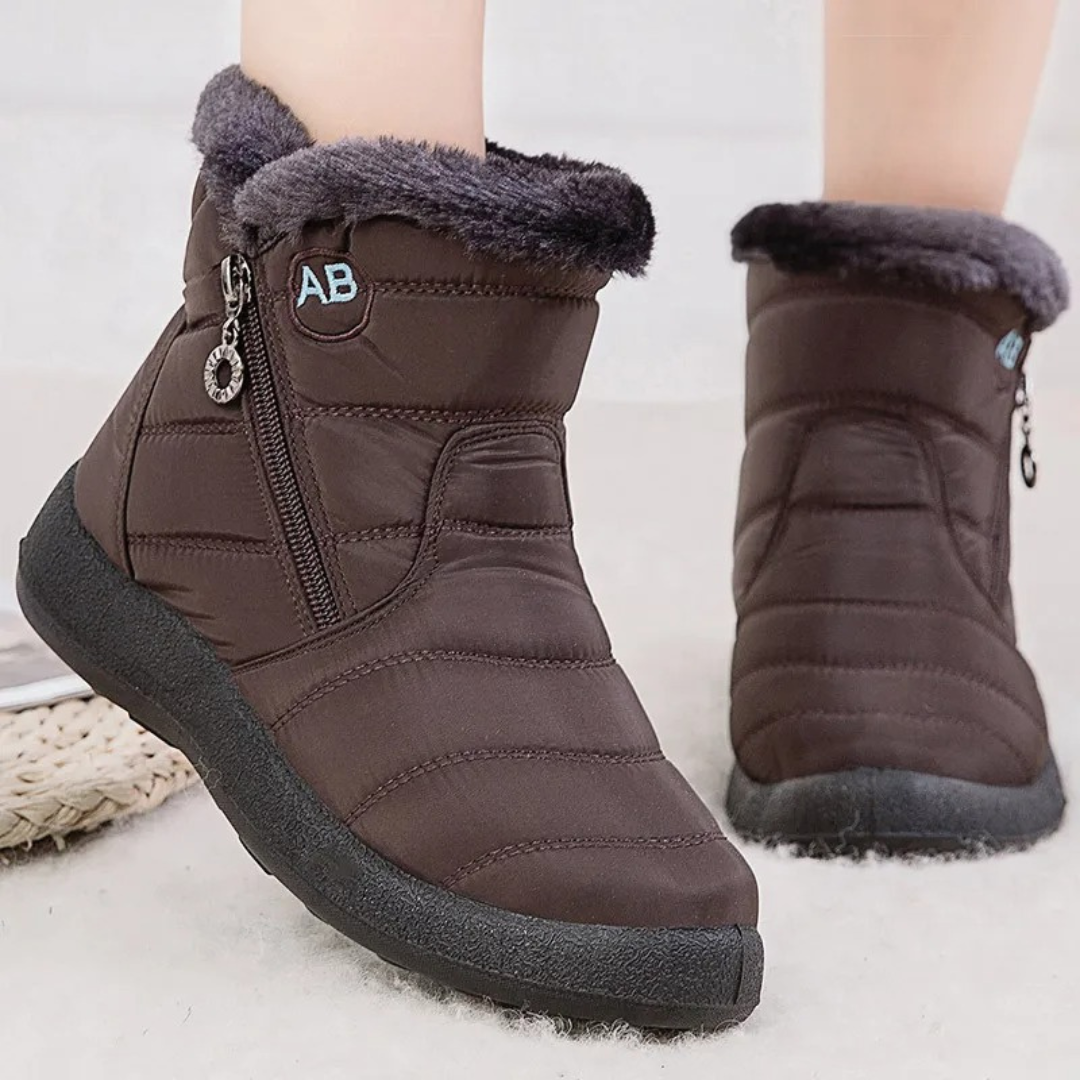 Waterdichte Dameslaarzen met Zachte Pluche Voering en Antislip Rubberzool Winterschoenen Dames Snowboots | Sulvida