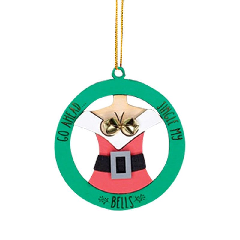 Humoristische Kerstboomhangers met Bellen Feestelijke Grappige Decoratie Kerstmis Kerstman Rendier Ornament | Sulvida