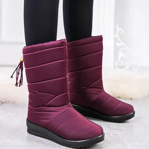 Gevoerde Winterlaarzen Dames met Antislip Zool en Kunstbont Voering voor Koude Dagen Warme Winterschoenen | Sulvida