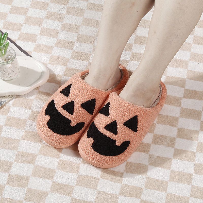 Halloween Huispantoffels met Pompoenenprint Antislip Zachte Binnenschoenen Comfortable Indoor Sloffen Volwassenen | Sulvida