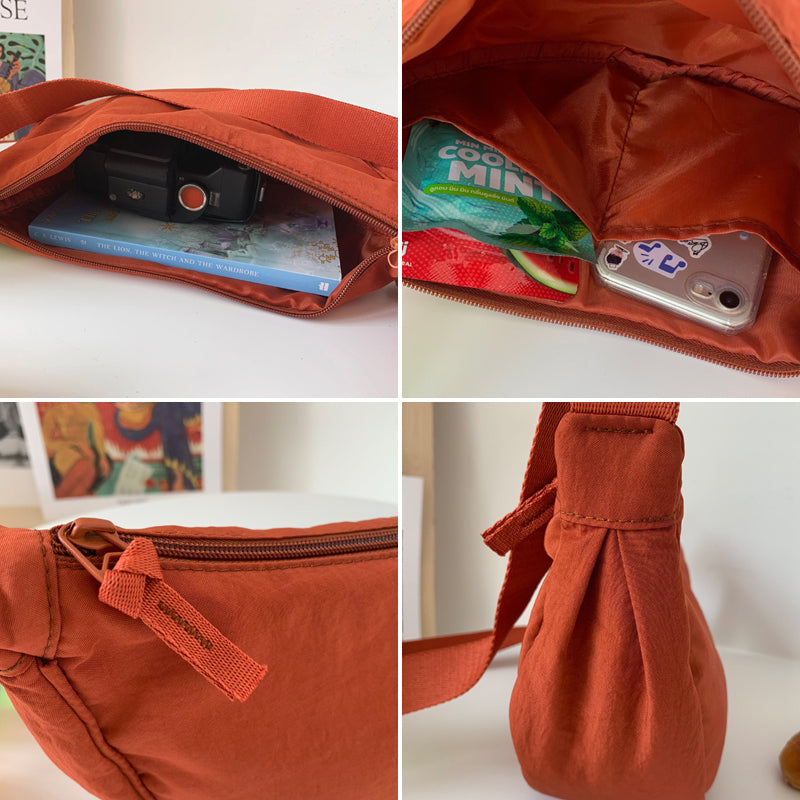 Halvemaanvormige Schoudertas Kunstleer Chic Design Dames Handtas Elegante Everyday Bag Vintage Stijl Mode | Sulvida
