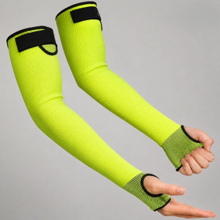 Manchette de protection à fermeture autoagrippante 40 cm - manchettes résistantes aux coupures pour le jardinage, l’atelier et la taille des rosiers en toute sécurité - Sulvida