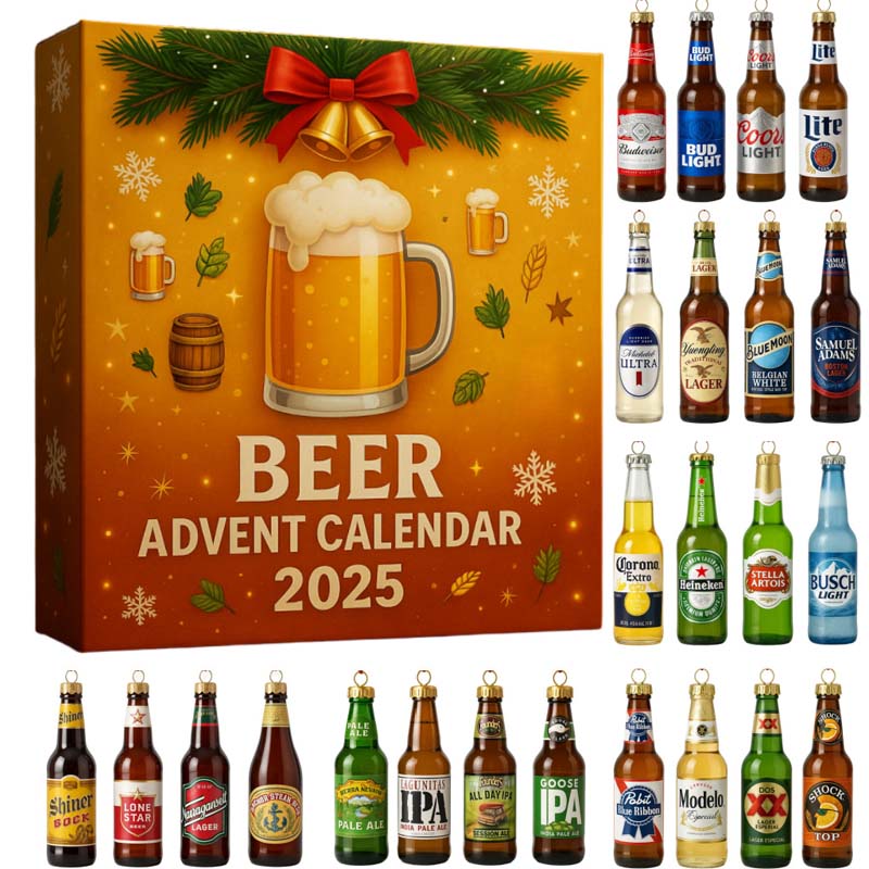 Adventskalender met 24 Minidrankjes Bier Whisky Aftellen naar Kerst Feestdagen Cadeauset Volwassenen | Sulvida