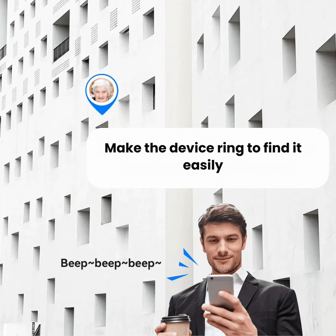 GPS-tracker voor senioren IP67 waterdicht met realtime locatie, iOS-app compatibel, SOS-knop en lange batterijduur | Sulvida
