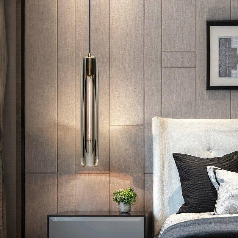 Hanglamp Glas & Messing Rookgrijs E14 Eetkamer Woonkamer Slaapkamer Modern Exclusief Elegante Verlichting | Sulvida
